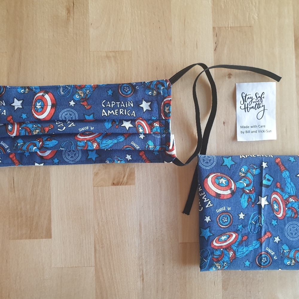 Captain America Mask, Elastic Ties
